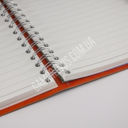 Блокнот с обложкой из кожзама со скрытой пружиной