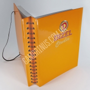 Изготовление блокнотов со скрытой пружиной и фиксирующей резинкой