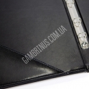 Кишеня та механізм на папці зі шкірзамінника